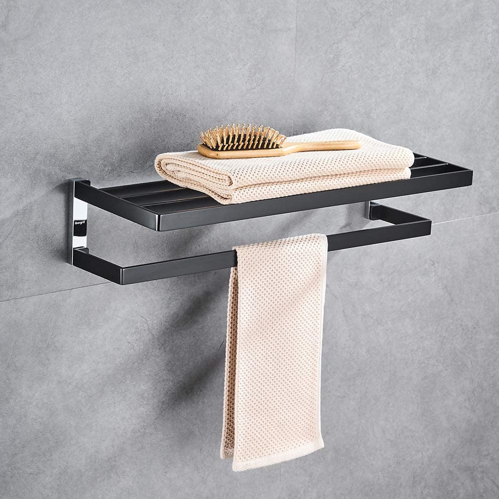 TOALLERO DE ACERO NEGRO MATE | SILENE | Leroy Merlin